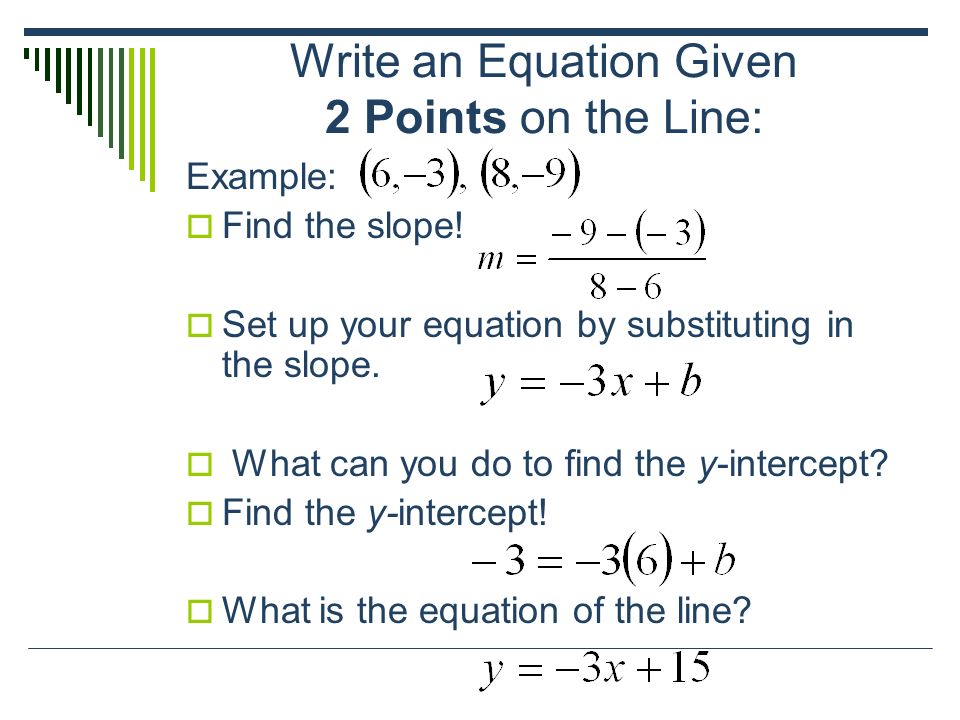 Equation of the Line Calculator